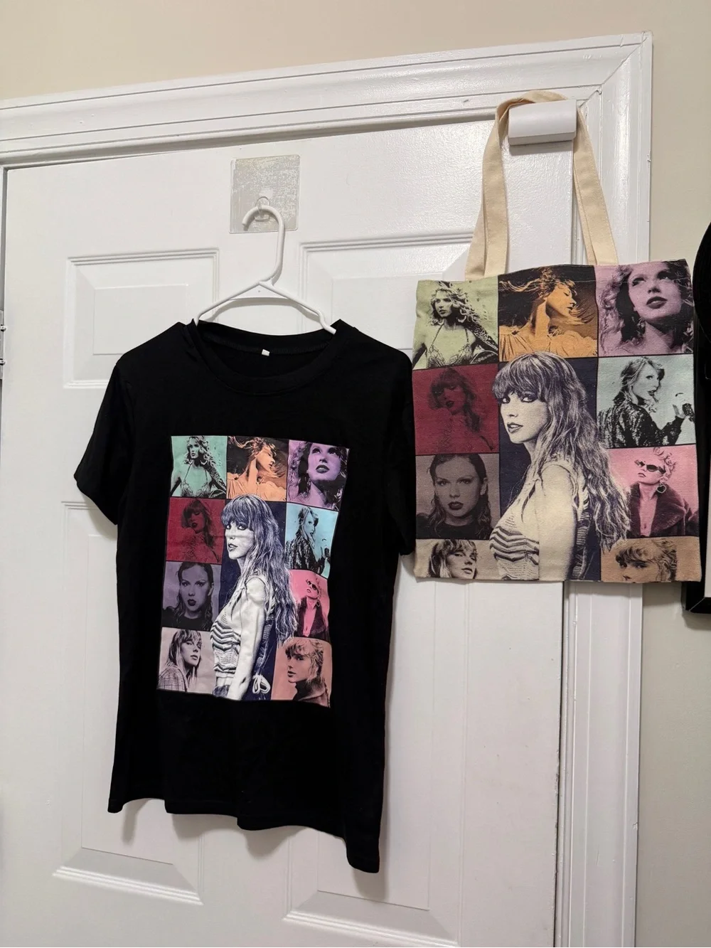 Taylor Swift Multicolor Photo Grid Tee with matching bag new never used